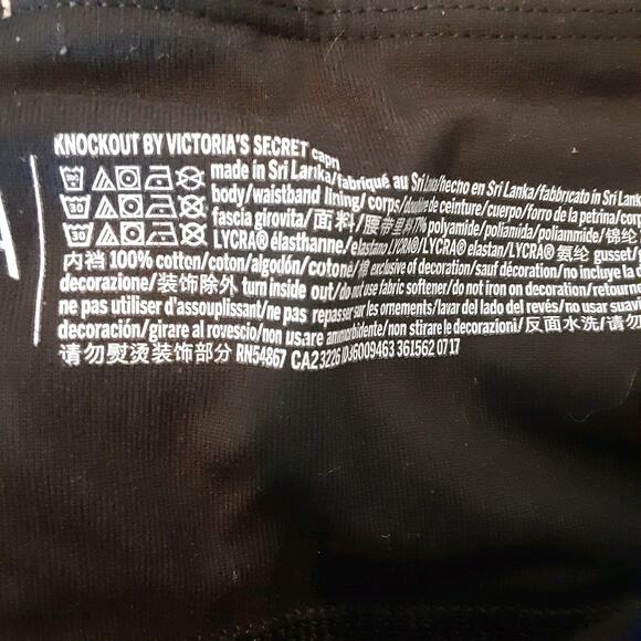 Victoria Sport Knockout Victoria's Secret Athletic Leggings Small Black Gym - Picture 5 of 9